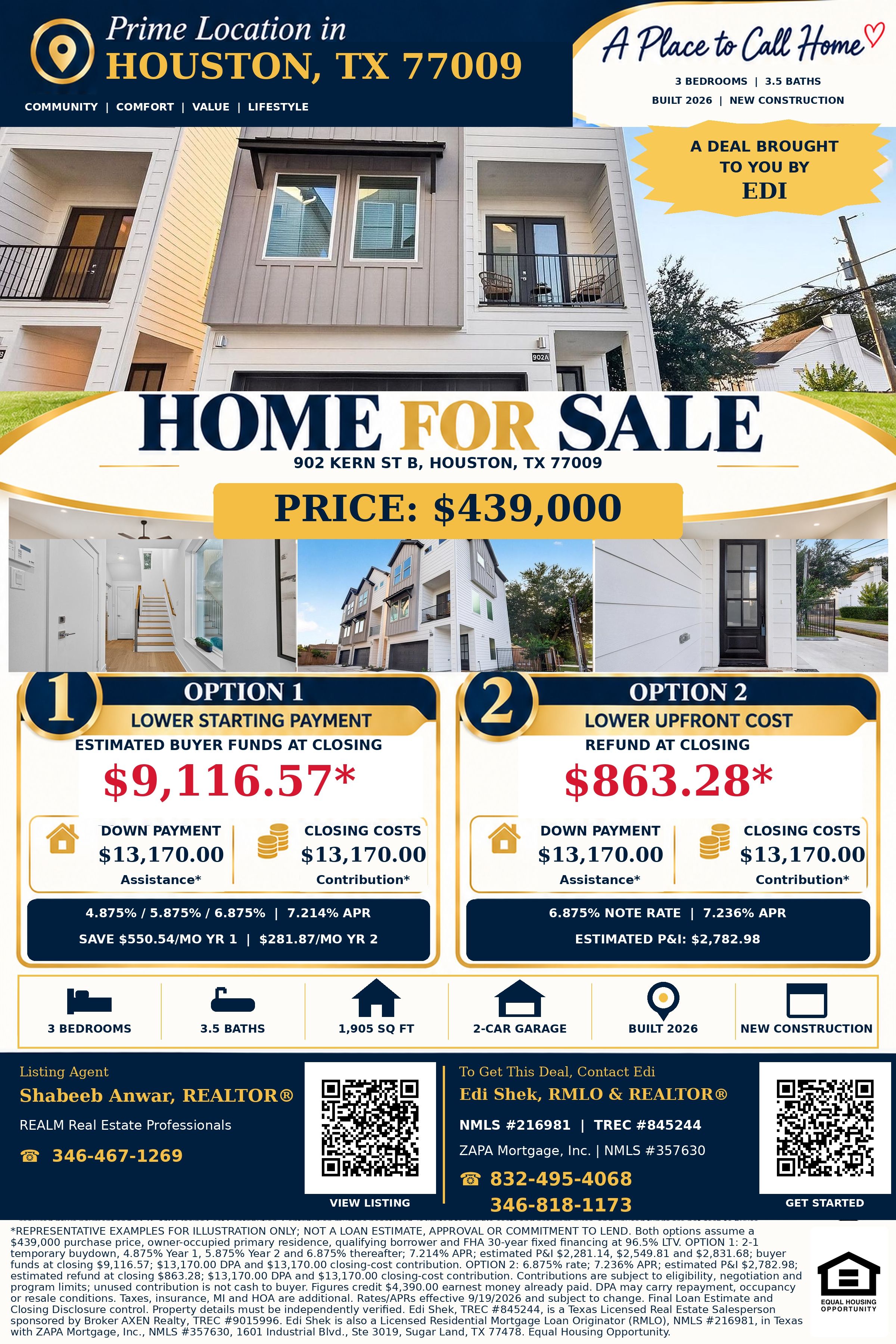Keep Your Cash: This $439,000 Houston Home May Put $863.28 Back in Your Pocket! Flyer